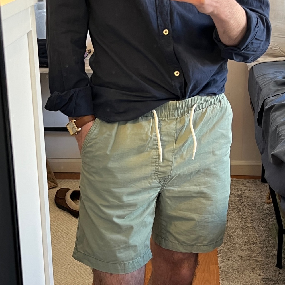 H&M Men's Green Casual Cotton Shorts